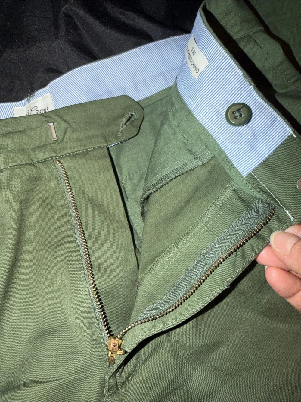 J. Crew Olive Chino Trousers for Men